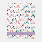 Cozy Boho Rainbow Fleece Deken (Voorkant)