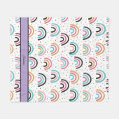 Cozy Boho Rainbow Fleece Deken (Voorkant (Horizontaal))