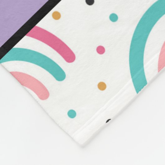 Cozy Boho Rainbow Fleece Deken (Hoek)