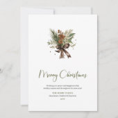 Cozy Boho Rustic Watercolor Greeting Card Feestdagenkaart (Voorkant)