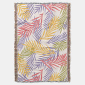Cozy Boho Tropisch Decoratie Dekbed. Boho Palmblad Deken (Voorkant Verticaal)