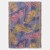Cozy Boho Tropisch Decoratie Dekbed. Boho Palmblad Deken (Voorkant Verticaal)