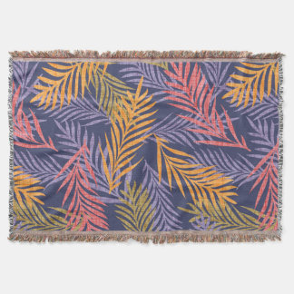 Cozy Boho Tropisch Decoratie Dekbed. Boho Palmblad Deken