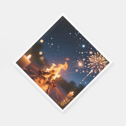 Cozy Bonfire Party Napkins 🔥 Servet (Hoek)