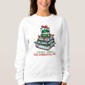 Cozy Book Lover Readin' Around the Christmas Tree  Trui (Voorkant)
