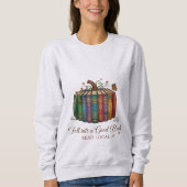 Cozy Book Lover Sweatshirt - Woman Sweatshirt, (Voorkant)