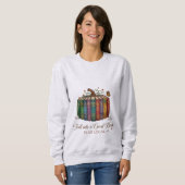 Cozy Book Lover Sweatshirt - Woman Sweatshirt, (Voorkant volledig)