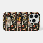 Cozy Bookshelf Monogram Phone Case iPhone Hoesje (Achterkant horizontaal)