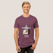 Cozy Bookshelf Nook Reading Corner Design Tri-Blend Shirt (Voorkant volledig)