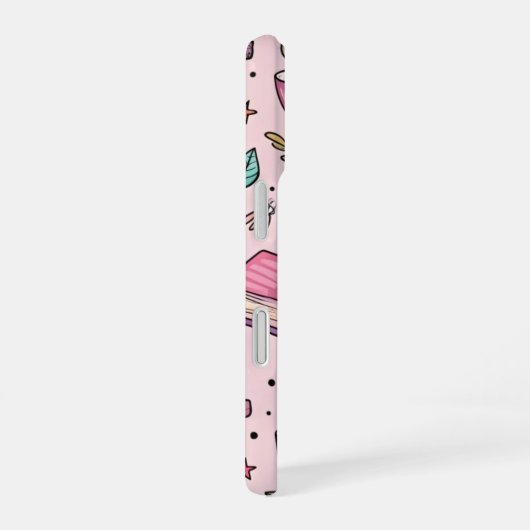 Cozy Bookworm Coffee iPhone Case Reading Lover iPhone 16 Hoesje (Rechterkant)