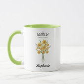 Cozy Botanical Daffodil – Personalized March Birth Mok (Links)