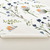 Cozy Botanical Watercolor Fleece Blanket Sherpa Deken (3/4)