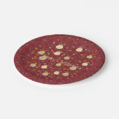 Cozy Bright Burgundy Red Merry kerst Papieren Bordje (Gekanteld)