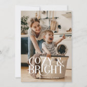 Cozy Bright Elegant Photo Feestdagenkaart (Voorkant)