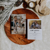 Cozy Bright Elegant Photo Feestdagenkaart