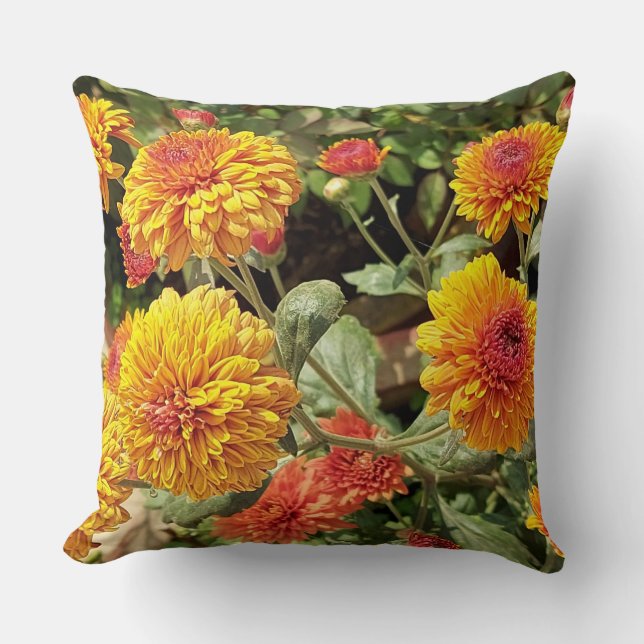 Cozy Bright Yellow Daisy Flowers Pillow Kussen (Voorkant)