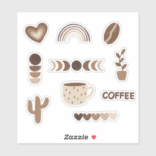 Cozy Brown Aesthetic Sticker Pack (Vel)