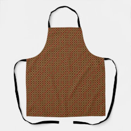 Cozy Brown and Red Country Plaid Pattern Schort