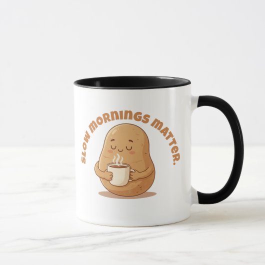 Cozy Brown Cartoon Potato Warm Mug Morning Art Mok (Rechts)
