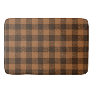 Cozy Brown Pset Buffalo Print Patroon Badmat