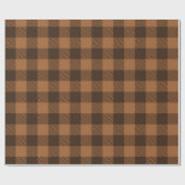 Cozy Brown Pset Buffalo Print Patroon Cadeaupapier (Vlak)