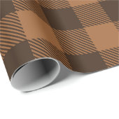 Cozy Brown Pset Buffalo Print Patroon Cadeaupapier (Rol Hoek)