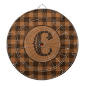 Cozy Brown Pset Buffalo Print Patroon Dartbord (Voorkant)