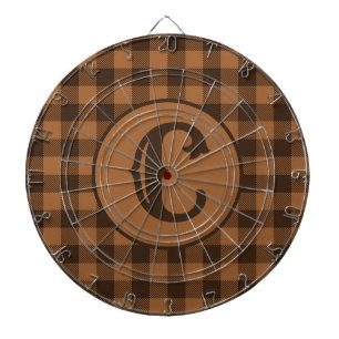 Cozy Brown Pset Buffalo Print Patroon Dartbord