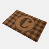 Cozy Brown Pset Buffalo Print Patroon Deurmat (Schuin)