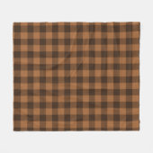 Cozy Brown Pset Buffalo Print Patroon Fleece Deken (Voorkant (Horizontaal))
