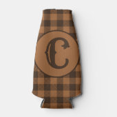 Cozy Brown Pset Buffalo Print Patroon Flesjeskoeler (Voorkant)