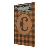 Cozy Brown Pset Buffalo Print Patroon Mini Klembord (Angled2)