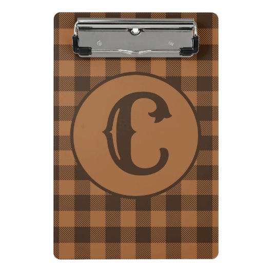 Cozy Brown Pset Buffalo Print Patroon Mini Klembord (Voorkant)