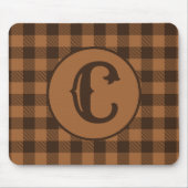 Cozy Brown Pset Buffalo Print Patroon Muismat (Voorkant)