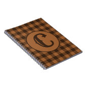 Cozy Brown Pset Buffalo Print Patroon Notitieboek (Rechterzijde)