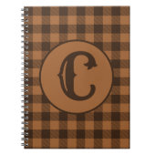 Cozy Brown Pset Buffalo Print Patroon Notitieboek (Voorkant)