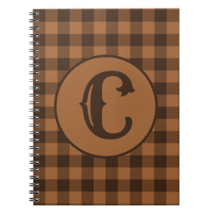 Cozy Brown Pset Buffalo Print Patroon Notitieboek