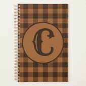 Cozy Brown Pset Buffalo Print Patroon Planner (Voorkant)