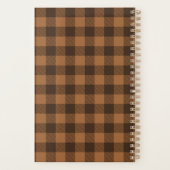 Cozy Brown Pset Buffalo Print Patroon Planner (Achterkant)