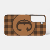 Cozy Brown Pset Buffalo Print Patroon Samsung Galaxy Hoesje (Achterkant horizontaal)