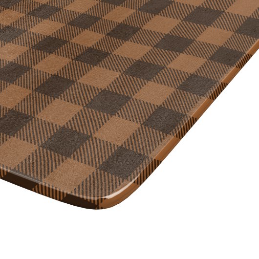 Cozy Brown Pset Buffalo Print Patroon Snijplank (Hoek)