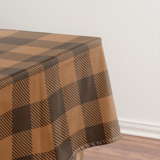 Cozy Brown Pset Buffalo Print Patroon Tafelkleed (Voorbeeld)