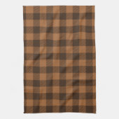 Cozy Brown Pset Buffalo Print Patroon Theedoek (Verticaal)