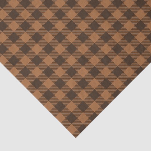 Cozy Brown Pset Buffalo Print Patroon Tissuepapier (Detail)