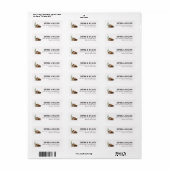 Cozy Brown Rustic Cabin Illustration Etiket (Full Sheet)