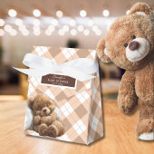 Cozy Brown Teddy Bear Baby shower Bedankdoosjes
