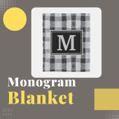 Cozy Buffalo Play Family Initiaal Sierkussen Fleece Deken