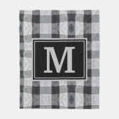 Cozy Buffalo Play Family Initiaal Sierkussen Fleece Deken (Voorkant)