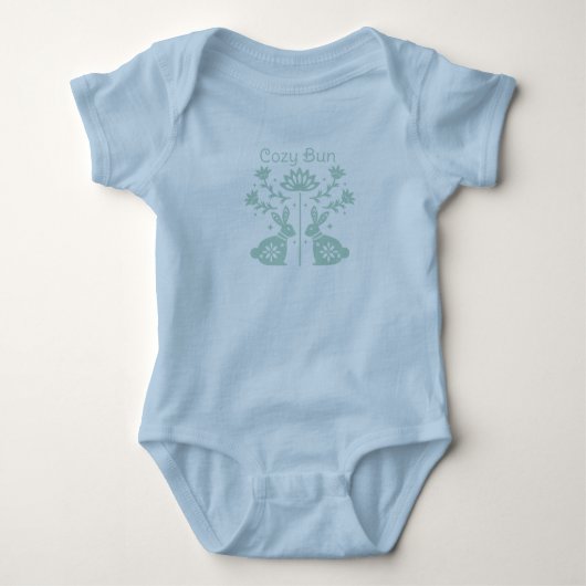 Cozy Bun Baby Bodysuit – Whimsical Konijn Ontwerp (Voorkant)