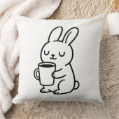 Cozy Bunny Coffee Doodle Kussen (Deken)